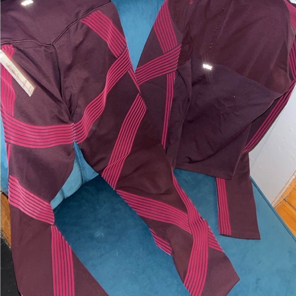 Victoria’s Secret Burgundy and Pink Leggings